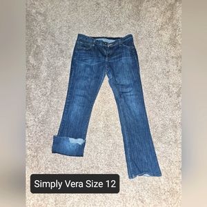 Simply Vera mild flare jeans size 12